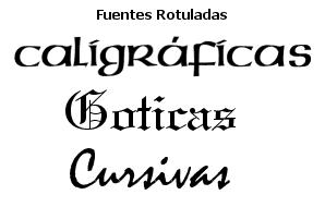 letras cursivas goticas caligraficas